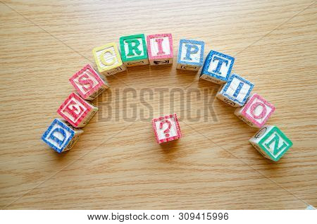 Educational Toy Cubes With Letters Organised To Display Word Description - Editing Metadata And Sear