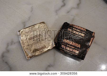 Buenos Aires/argentina-5/24/19: Havanna Alfajores Are Soft, Delicate Cookies From South America Are 