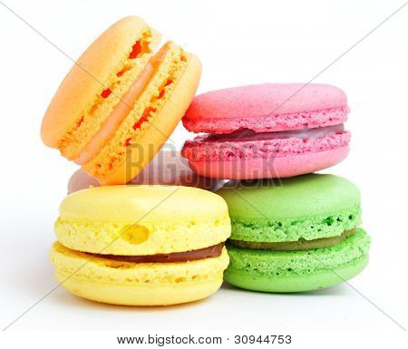 colorful french macarons
