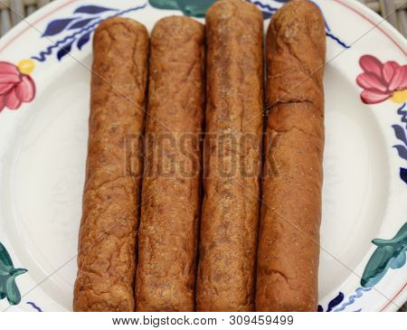 Frikandel, A Traditional Dutch Snack, A Sort Of Minced Meat Hot Dog
