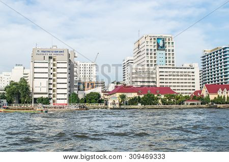 Bangkok, Thailand - December 1, 2017: View Of Siriraj Hospital, Mahidol University, The Oldest And L