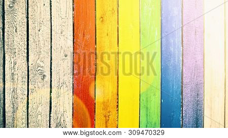 Lgbt Natural Pattern Or White Wood Texture Table Top View. Grunge Surface With Wood Texture Backgrou