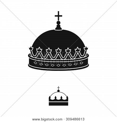 Vector Illustration Of King And Majestic Icon. Set Of King And Gold Vector Icon For Stock.