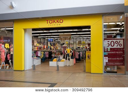 Gyor Hungary 05 07 2019 A Takko Fashion Shop In The Arkad Of Gyor