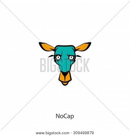 Cartoon Character Of A Forest Animal. The Head Of A Funny Cute Deer. Emotional Grimaces. Vector Illu