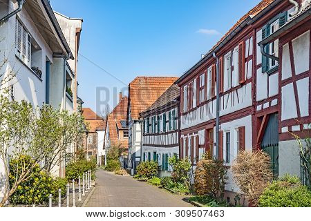 Hanau, Kesselstadt, Half Timbered Houses In Germany