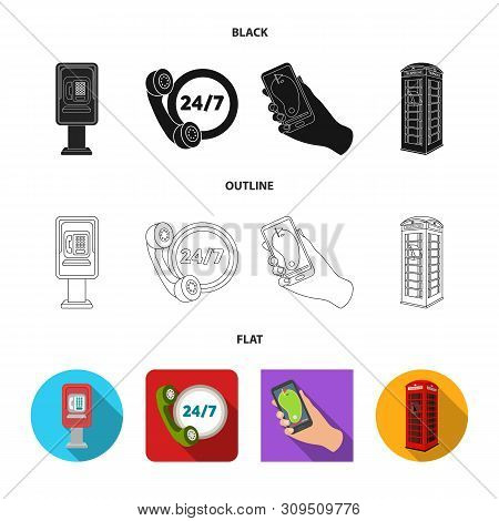Vector Illustration Of Phone And Screen Symbol. Collection Of Phone And Cellphone Stock Vector Illus
