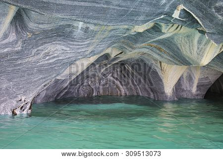 Scenic View To The Caves And Rocks Of Capilla De Marmol, Chile