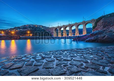 Bridge Across The Calanque D'antheor In Saint-raphael, France