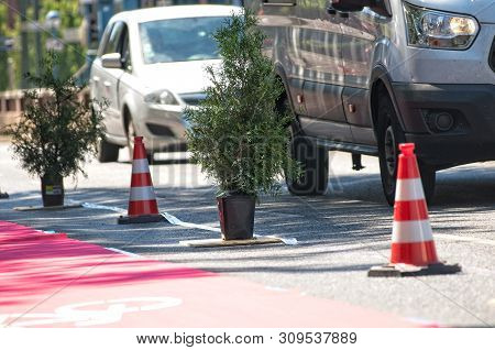 First Protected Bike Lane In Bielefeld On June 29th 2019. This Was An Event Of The Radentscheid Biel