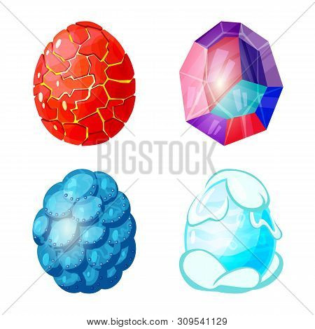 Vector Illustration Of Dinosaur And Magic Logo. Collection Of Dinosaur And Fantasy Vector Icon For S