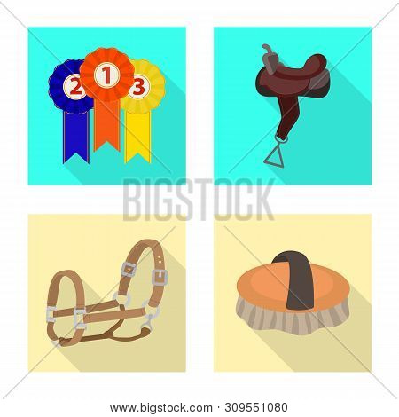 Isolated Object Of Track And Racing Icon. Set Of Track And Riding Stock Symbol For Web.