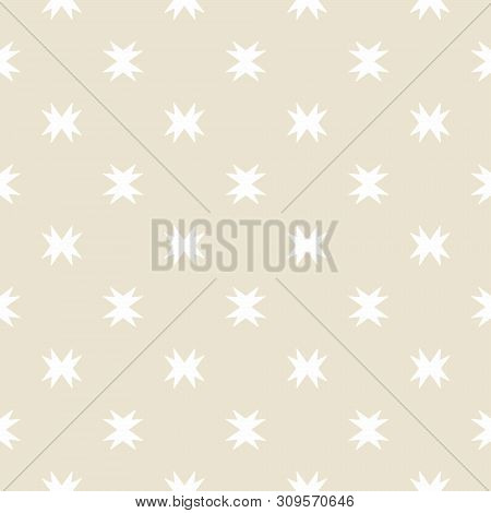 Geometric Seamless Pattern. Two Colors Beige And White. Vector Illustration