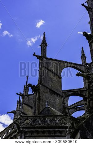 Le Mans, Maine, France - May 28: Cathedral Of Saint Julian (cathedrale St-julien Du Mans) On 28 May 