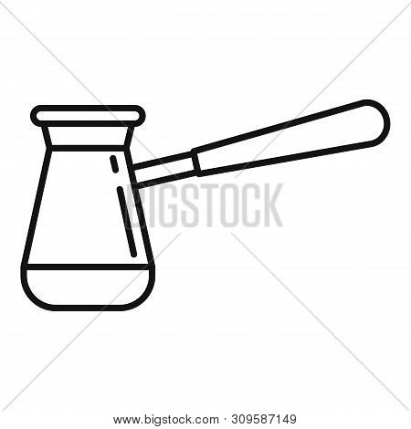 Coffee Ibrik Icon. Outline Coffee Ibrik Vector Icon For Web Design Isolated On White Background