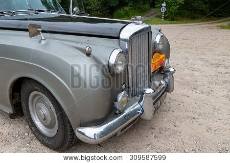 Wiecbork, Kujawsko Pomorskie / Poland - July 3, 2019: Rally Beijing - Paris. The Athlete Repairs The