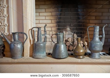 Aftafa, Seheng. Basically, Household Items Used For Washing And Hand Washing. Old Copper Container. 
