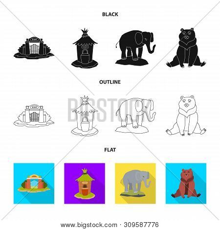 Isolated Object Of Nature And Fun Sign. Set Of Nature And Entertainment Vector Icon For Stock.