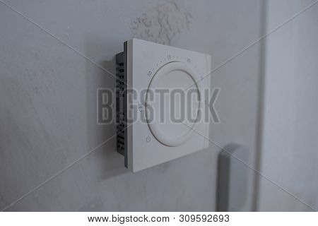 Indicator Of The Climate Control Of The Old Generation In An Office Building With A Control Panel, S