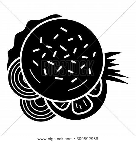 Top View Burger Icon. Simple Illustration Of Top View Burger Vector Icon For Web Design Isolated On 