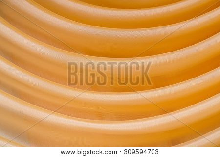 Horizontal Folds On Organza Curtains For Background And Design