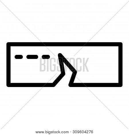 Pipe Crack Icon. Outline Pipe Crack Vector Icon For Web Design Isolated On White Background