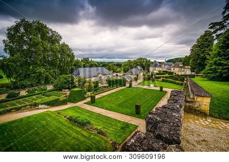 Chateau D`usse, France - June 25, 2012. Famous Castle As Inspiration For Fairy Tale Sleeping Beauty