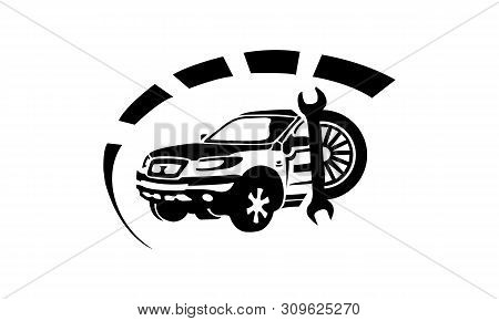 Auto Service Sign Car Repair Logo Design