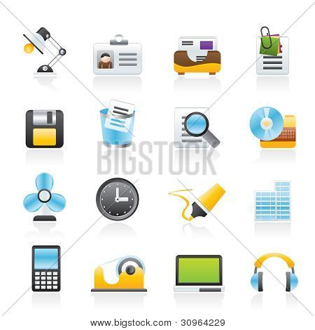 Icônes de bureau et d'entreprise