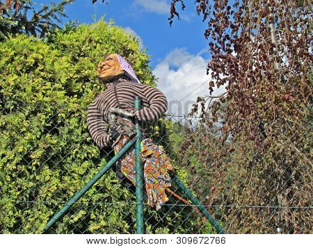 Figure Of A Witch Mounted On A Fence, Slavic Feast Of Burning Witches