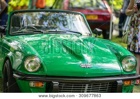 Bedford, Bedfordshire, Uk June 2 2019 Fragment Of The Triumph Gt6. Production Ran From 1966 To 1973