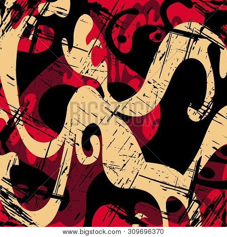 Abstract Color Pattern In Graffiti Style Quality Vector Illustration For Your Design