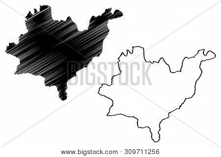 Azuay Province (republic Of Ecuador, Provinces Of Ecuador) Map Vector Illustration, Scribble Sketch 