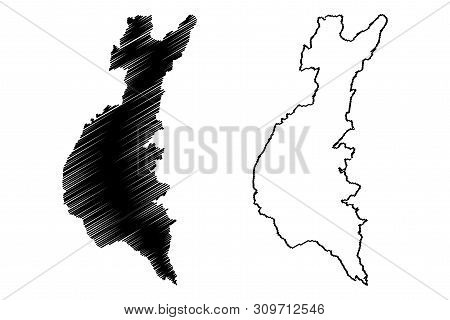 Los Rios Province (republic Of Ecuador, Provinces Of Ecuador) Map Vector Illustration, Scribble Sket
