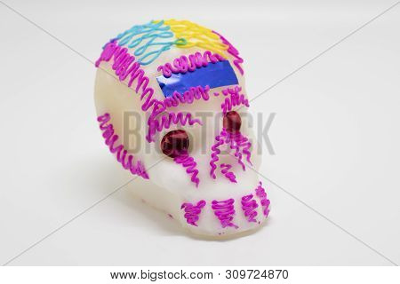 July 02, 2019, Tokyo, Japan - A Picture Of A Mexican Sugar Skull (candy) For Day Of The Dead Celebra