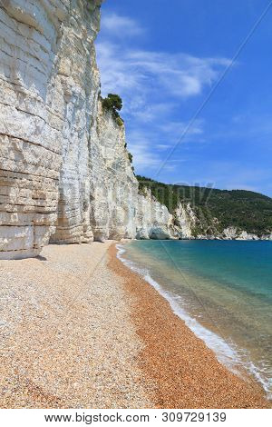Gargano National Park In Italy - Vignanotica Beach Landscape.