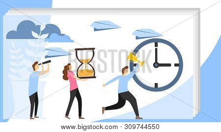Time Is Money. Concept Save Time, Money Saving. Business And Management, Financial Investments In St