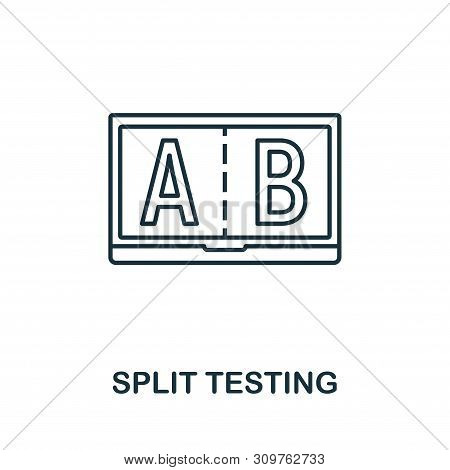 Split Testing Outline Icon. Thin Line Concept Element From Content Icons Collection. Creative Split 