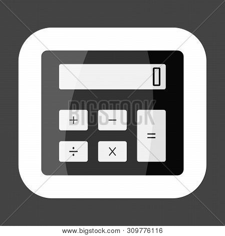 Vector Icon Calculato Rcolored Sticker. Layers Grouped For Easy Editing Illustration. For Your Desig