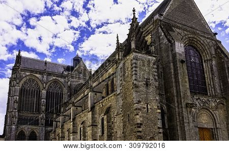 Le Mans, Maine, France - May 28: Cathedral Of Saint Julian (cathedrale St-julien Du Mans) On 28 May 