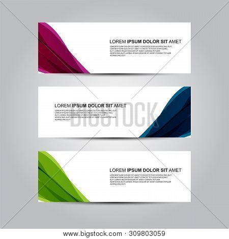 Vector Abstract Banner Web Template. Modern Design Banner For Web