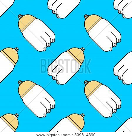 Rabbit Foot Talisman For Good Luck Pattern Seamless. Vector Background