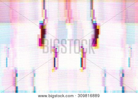 Abstract Background With Glitch Scanlines Tv Style