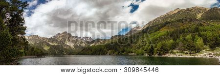 The Beautiful Aiguestortes I Estany De Sant Maurici National Park Of The Spanish Pyrenees Mountain I