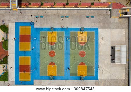 Choi Hung, Hong Kong 17 May 2019: Top view of famous public estate in Hong Kong, Choi Hung estate