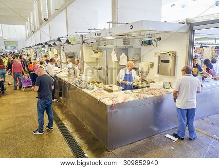 Cadiz Downtown Market, Mercado Central De Abastos. Cadiz, Andalusia, Spain.