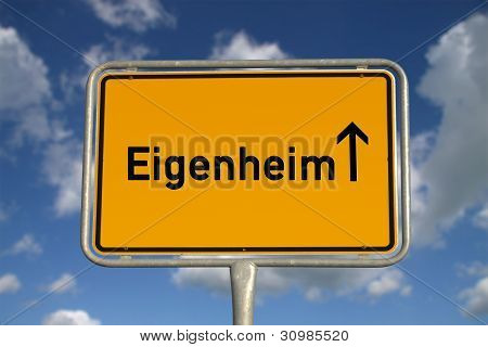 Ev sahibi Alman yol işareti