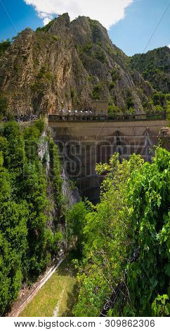 View To Matka Dam And Lake At Treska River, North Macedonia