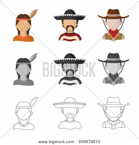 Vector Illustration Of Imitator And Resident Icon. Set Of Imitator And Culture Vector Icon For Stock