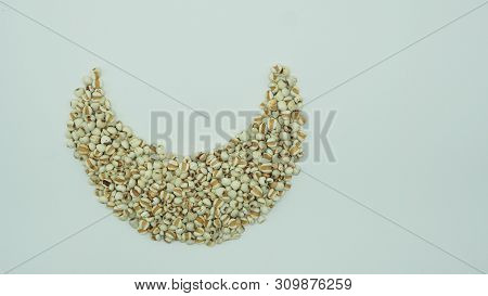 Job's Tears, Also Known As Adlay And Coix On White Background. Popular In Asian Cultures As A Food S